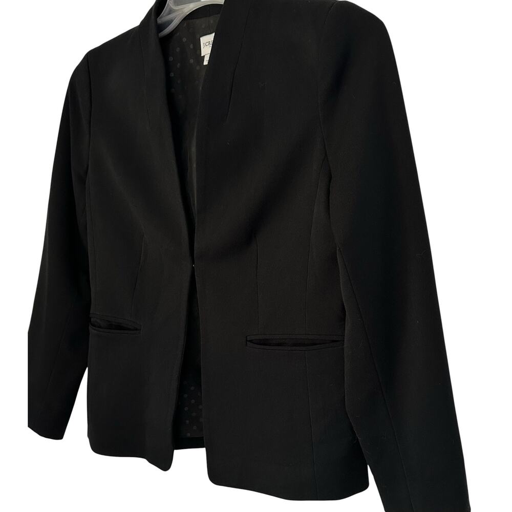 J. Crew Broadway Blazer Jacket Black AB452 Size 4 - Picture 7 of 11